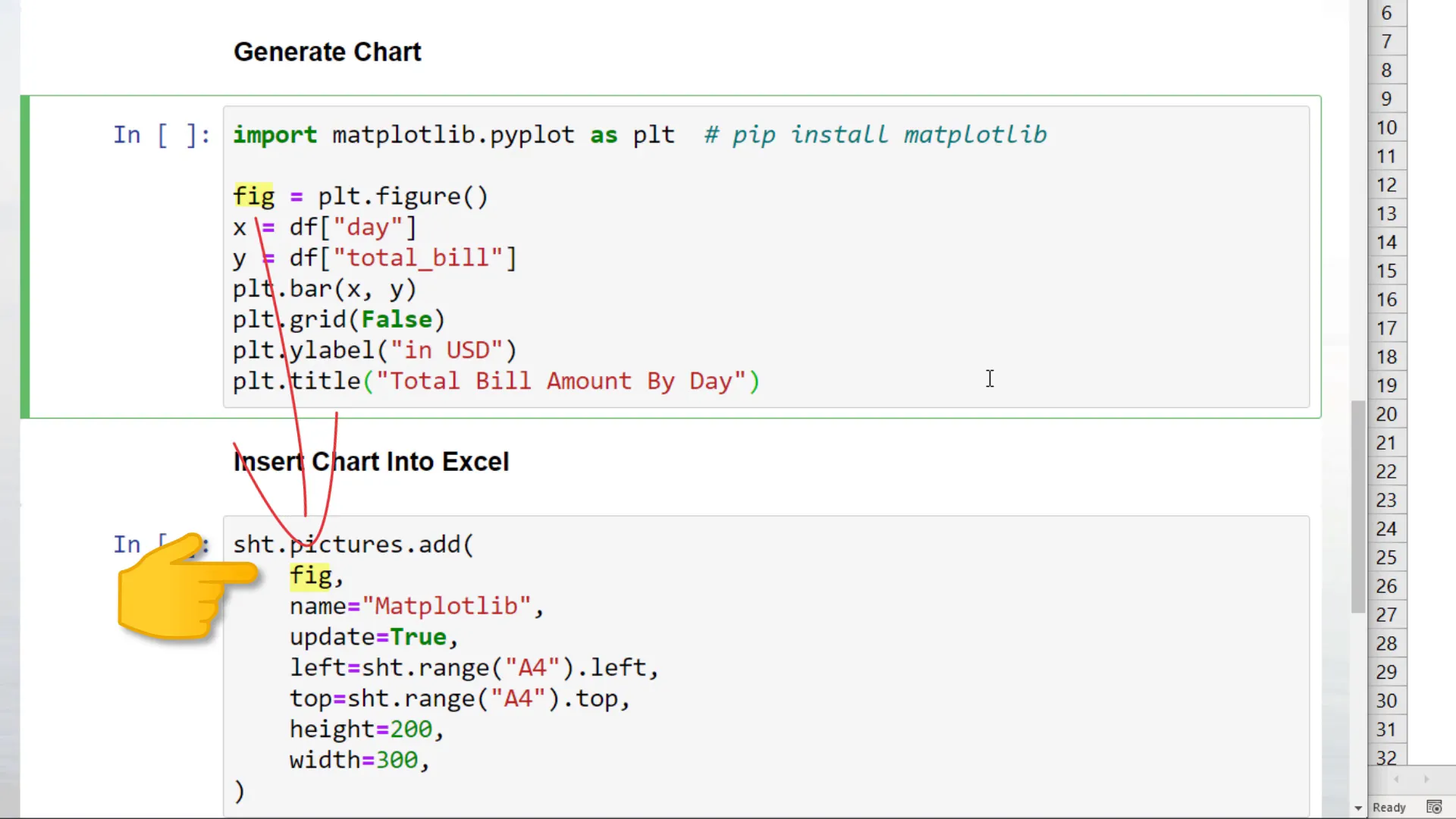 Inserting matplotlib chart into Excel