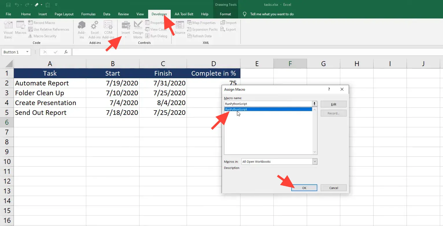 Assigning Macro to Button
