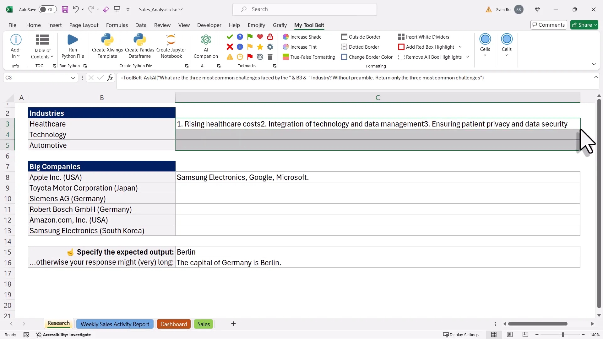 Creating Dynamic Prompts with Ask AI