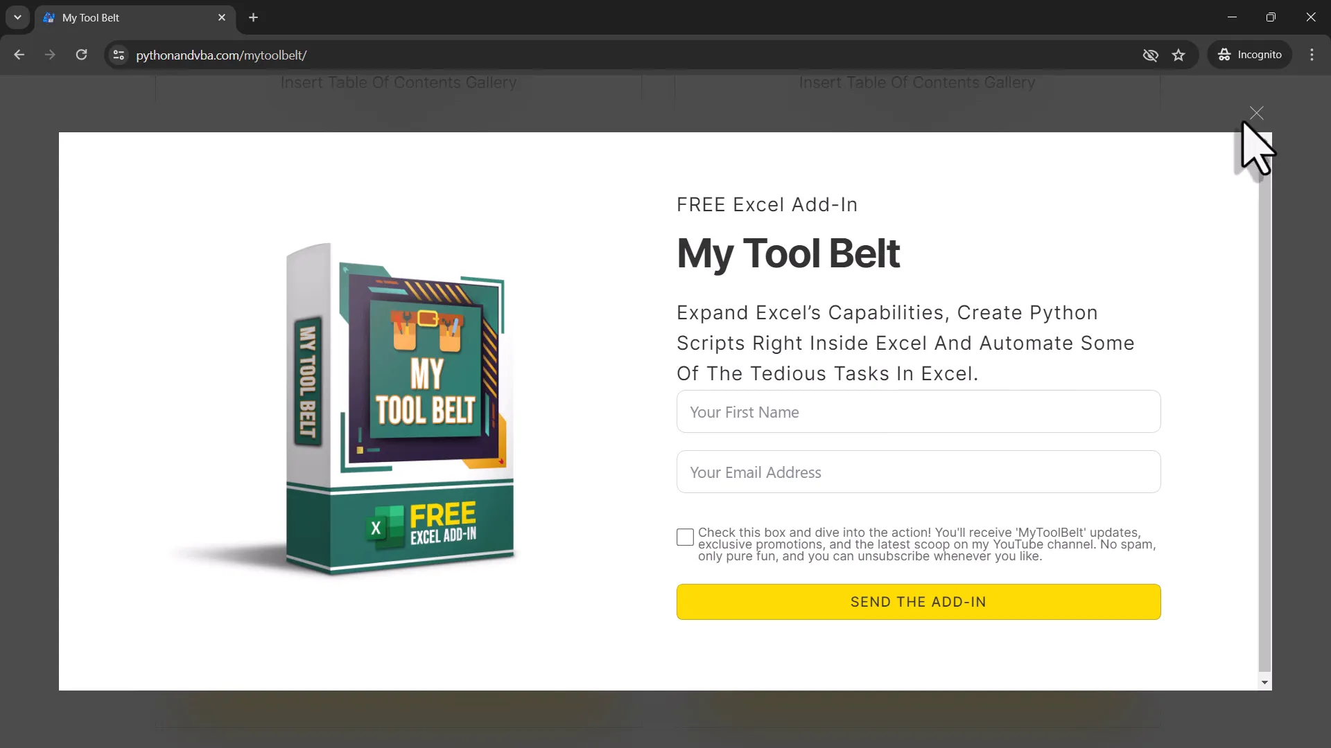 Getting Started with the Add-in