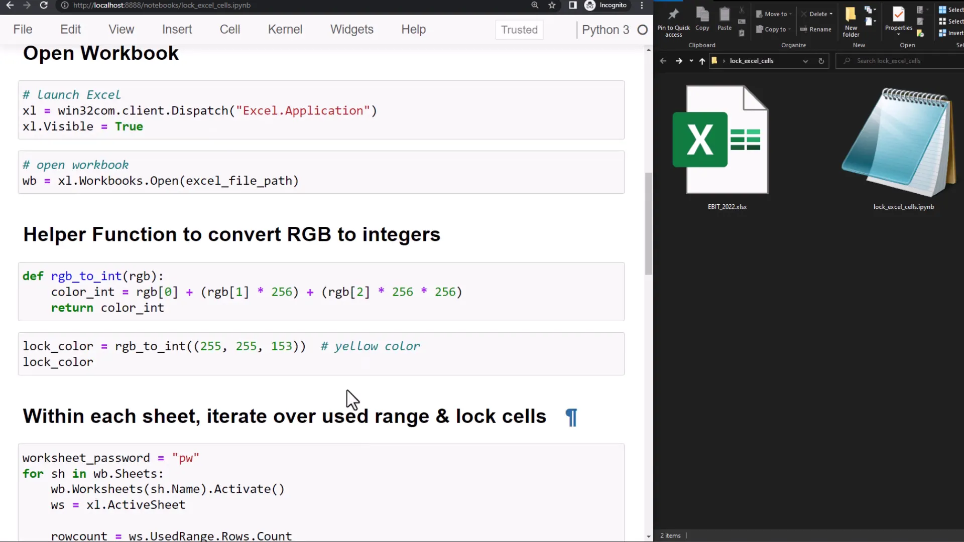 Launching Excel application