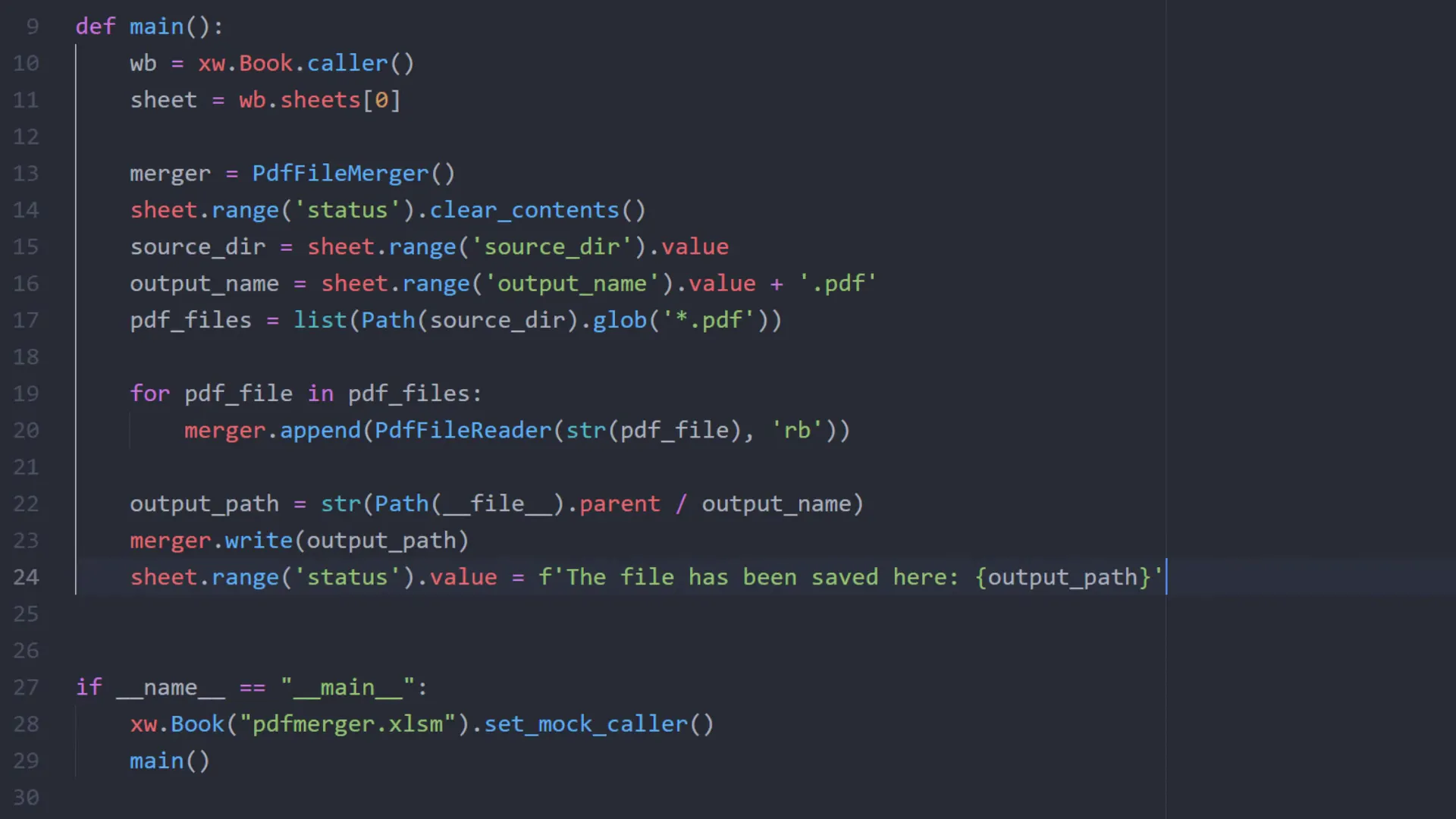 Creating PDF merger instance