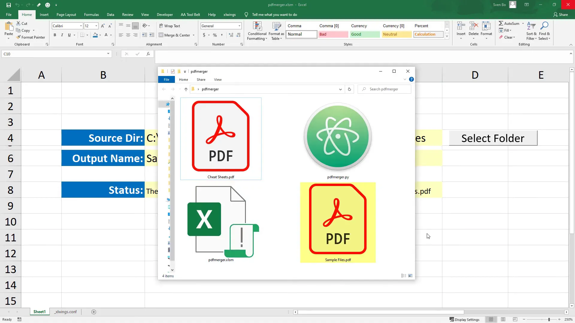 Testing the PDF merger application