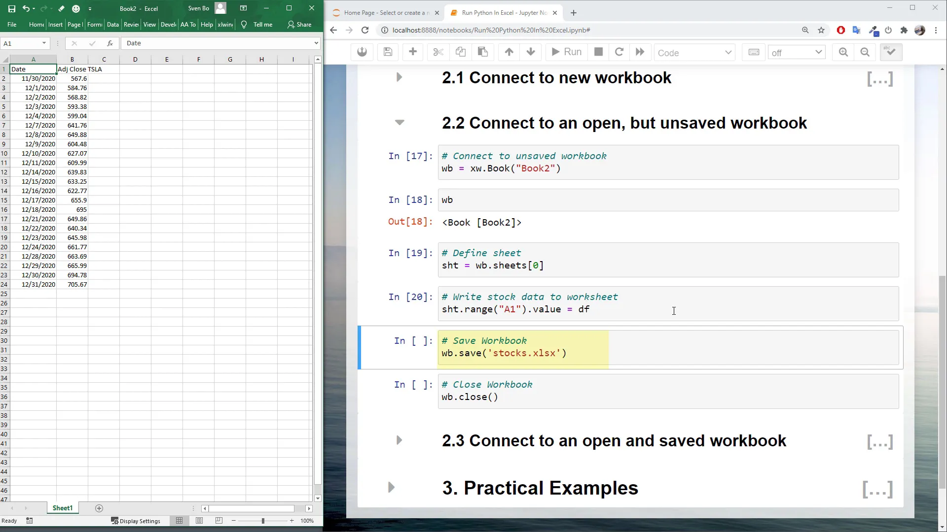 Exporting DataFrames to Excel
