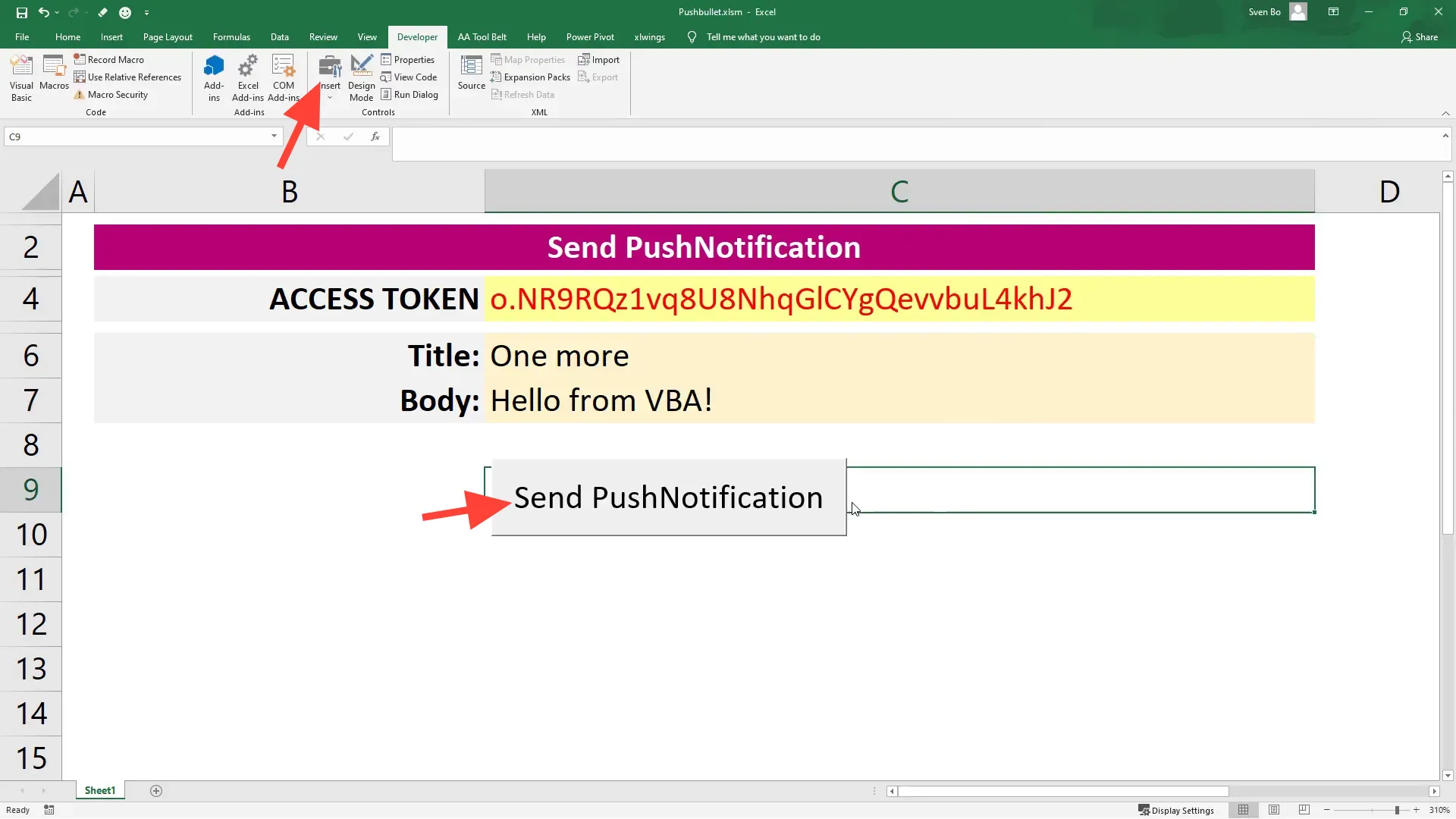 Assign macro to a button in Excel