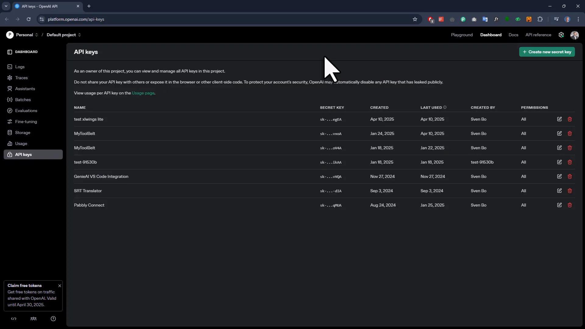 Inserting OpenAI API key