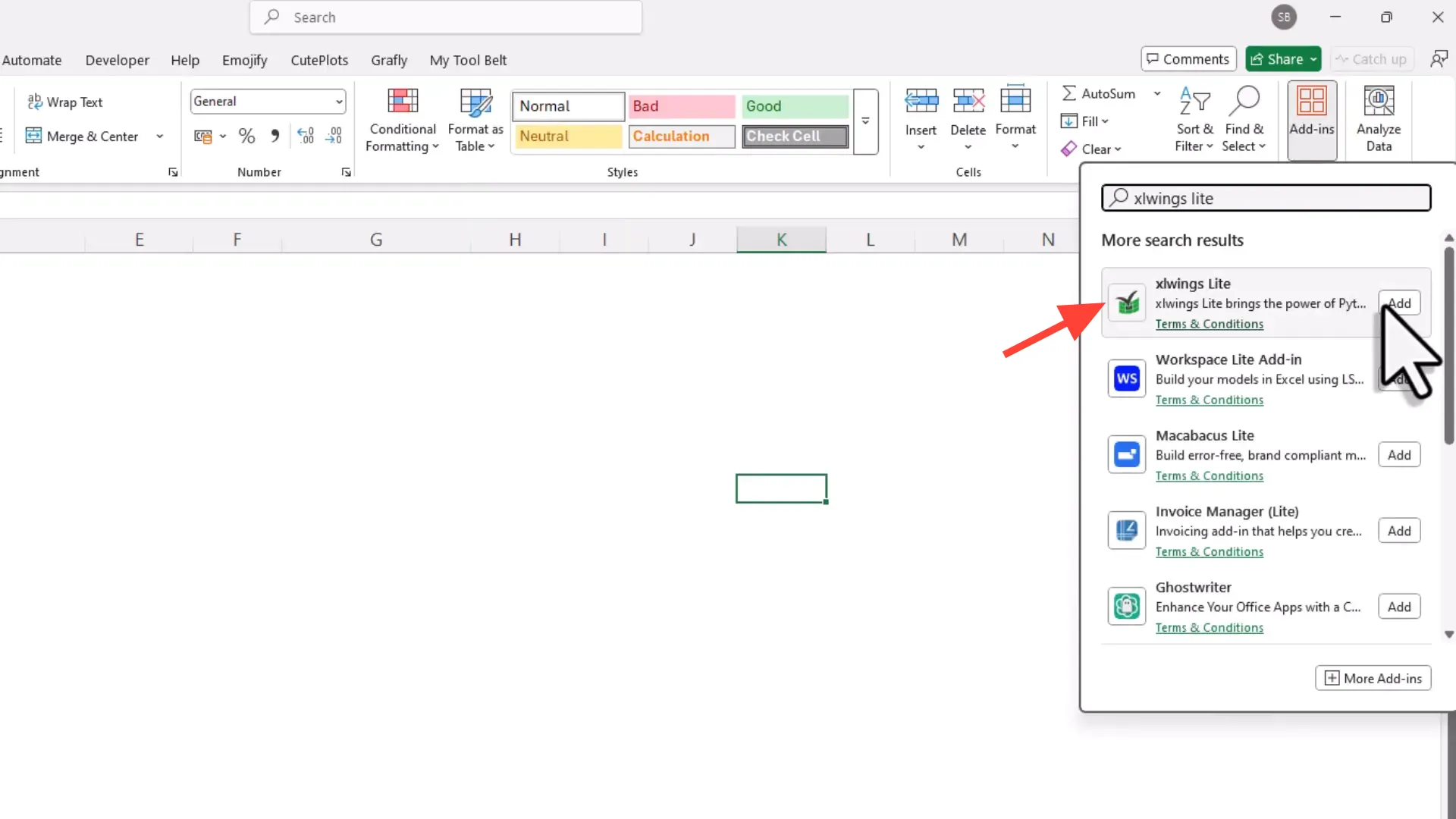 Installing xlwings Lite add-in
