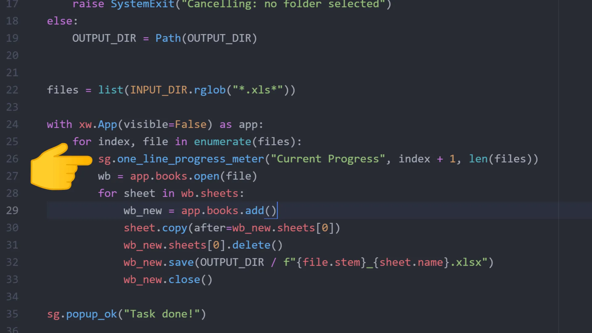 Progress meter example