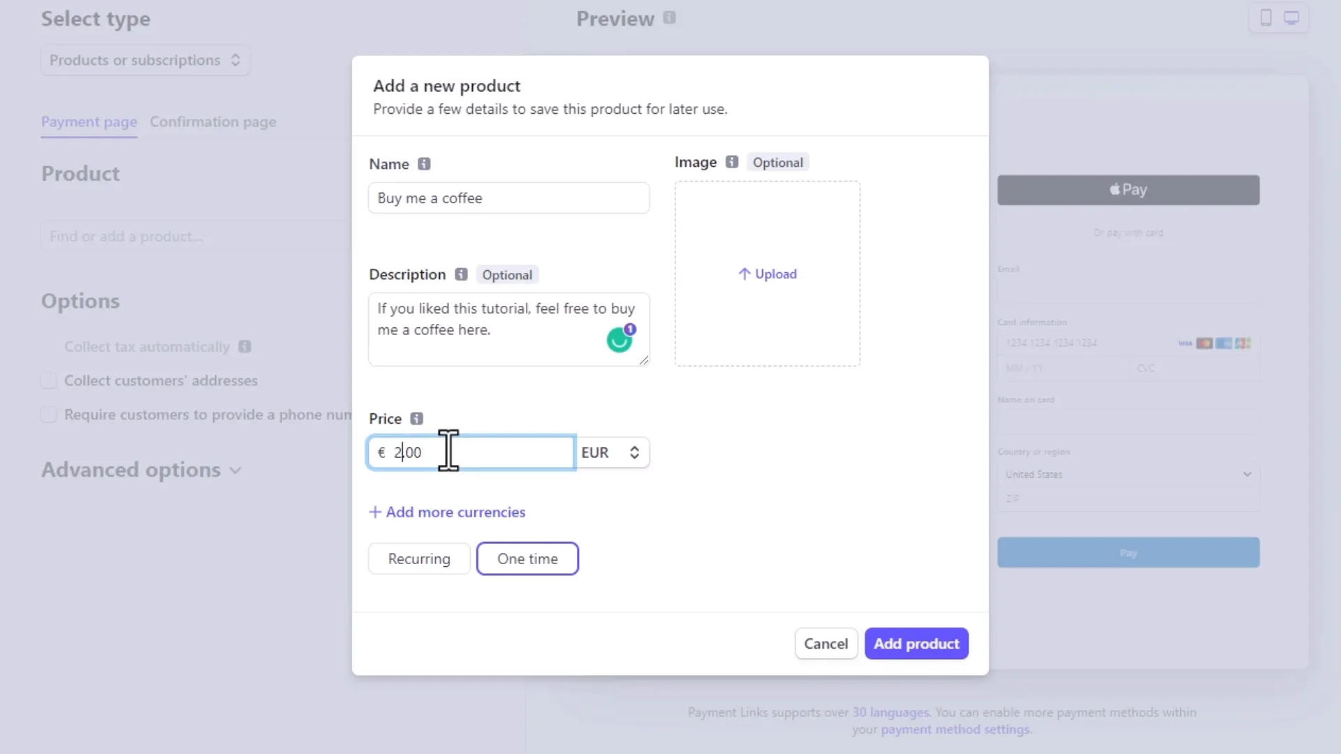 Creating a Payment Link