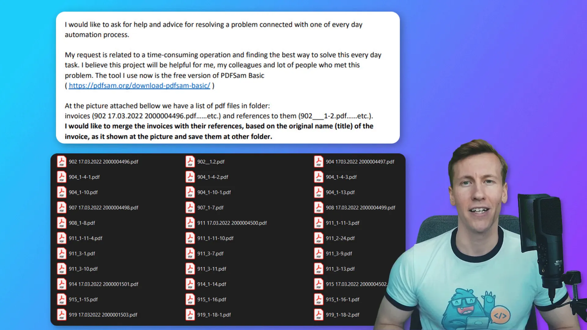 Folder with PDF files to merge