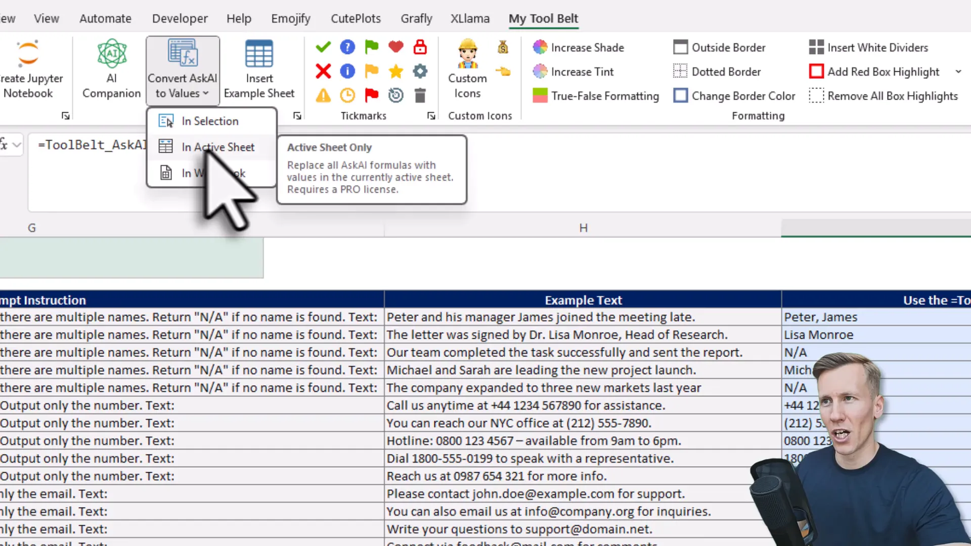 Converting ToolBelt_AskAI formulas to plain values