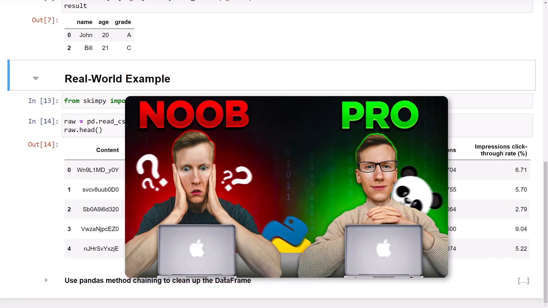 Complex method chaining example