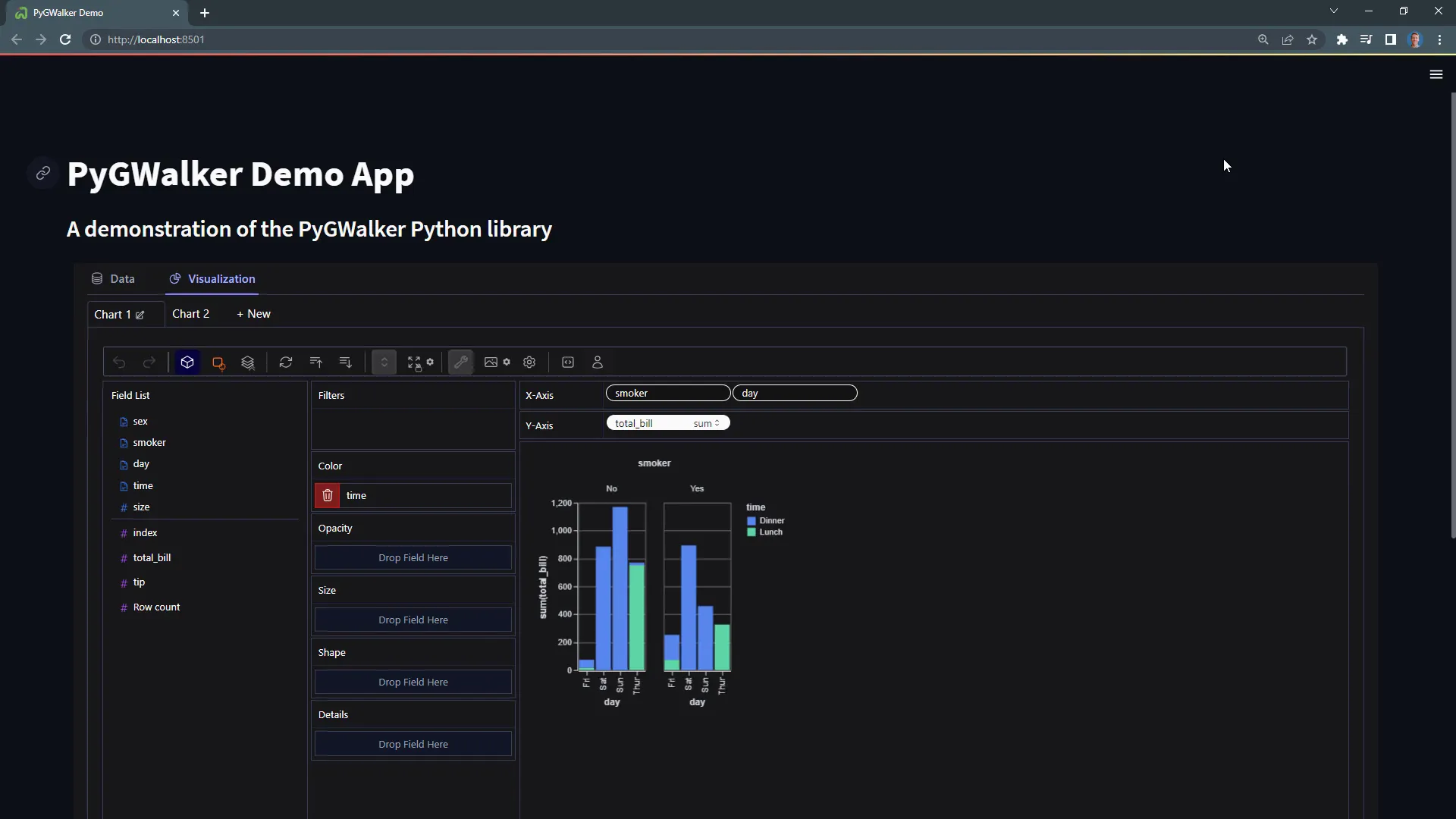 PyGWalker in Streamlit app