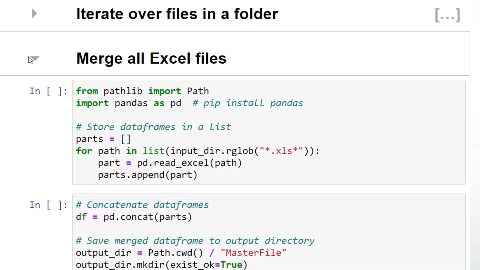 Importing pandas library