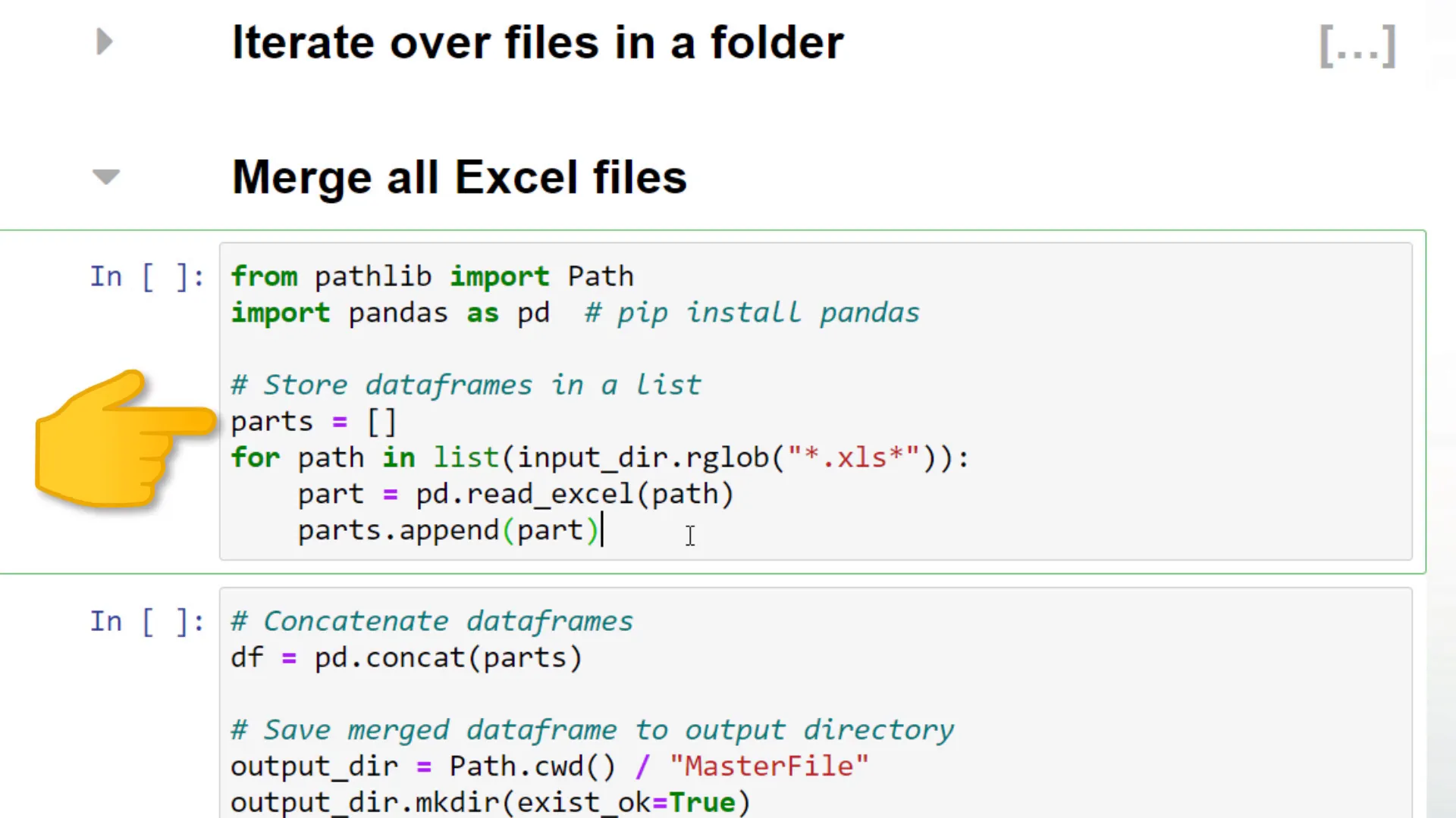 Reading Excel files into dataframes