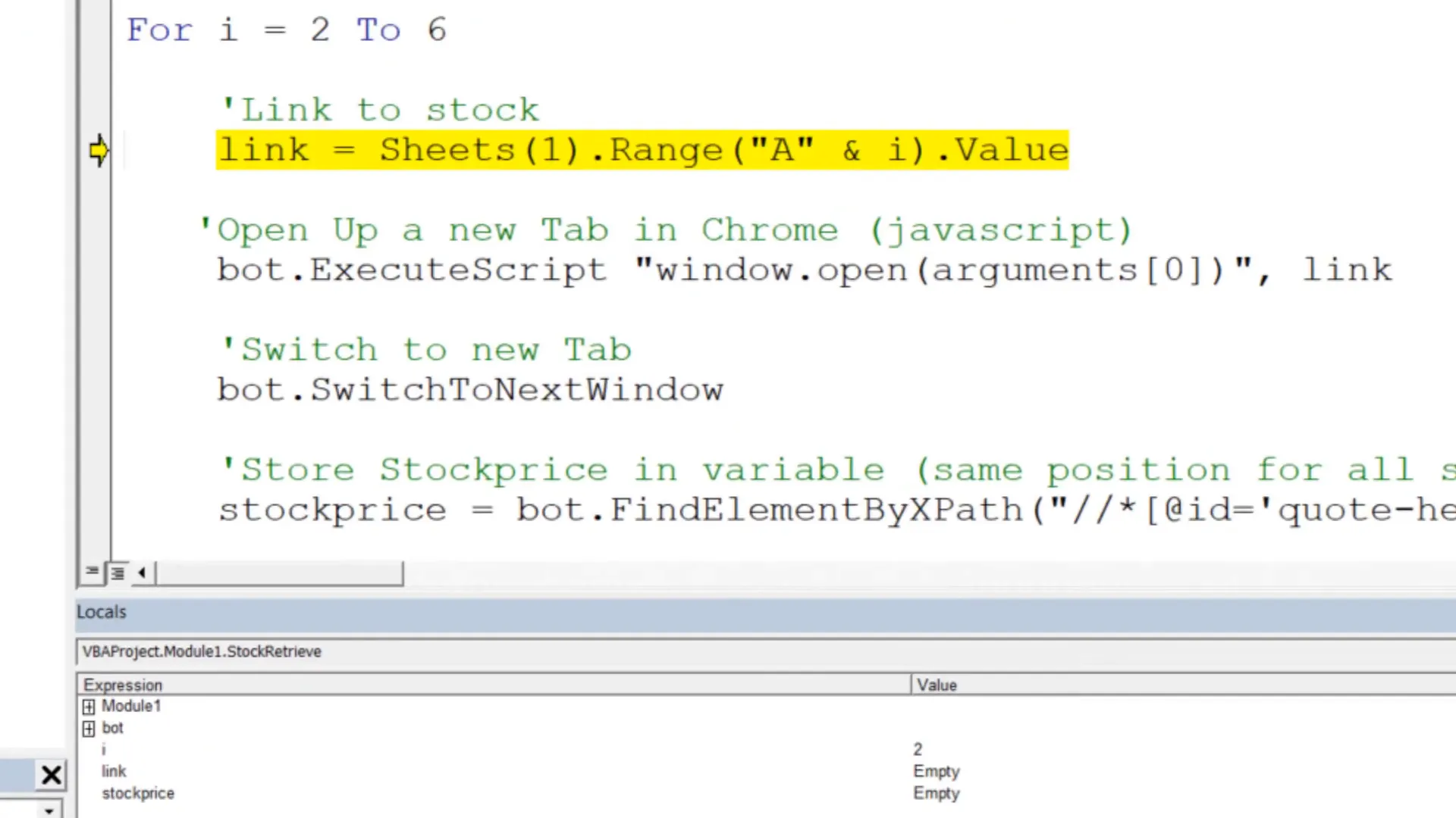 Value of variable 'i' changes