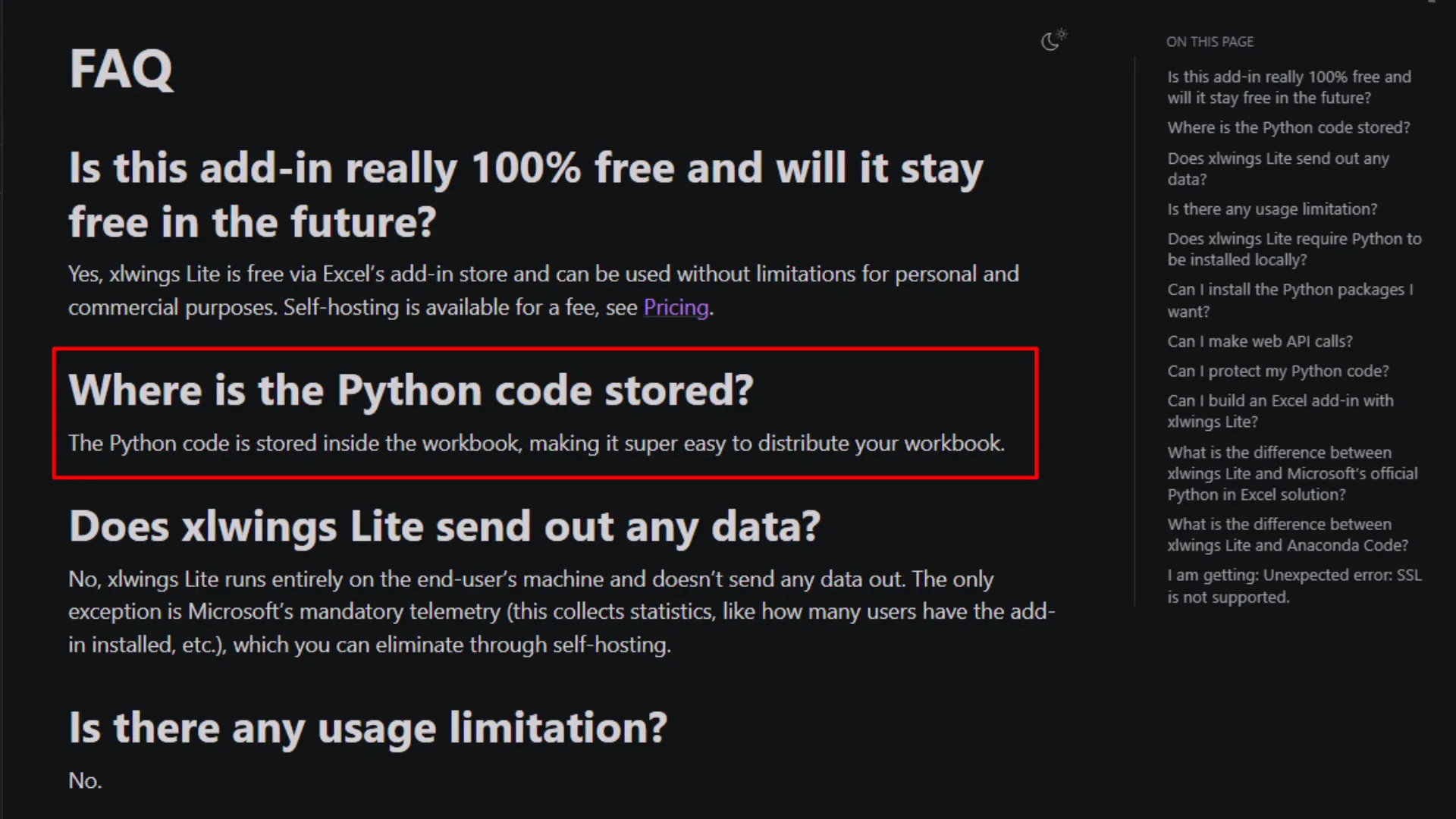 Addressing common questions about xlwings Lite