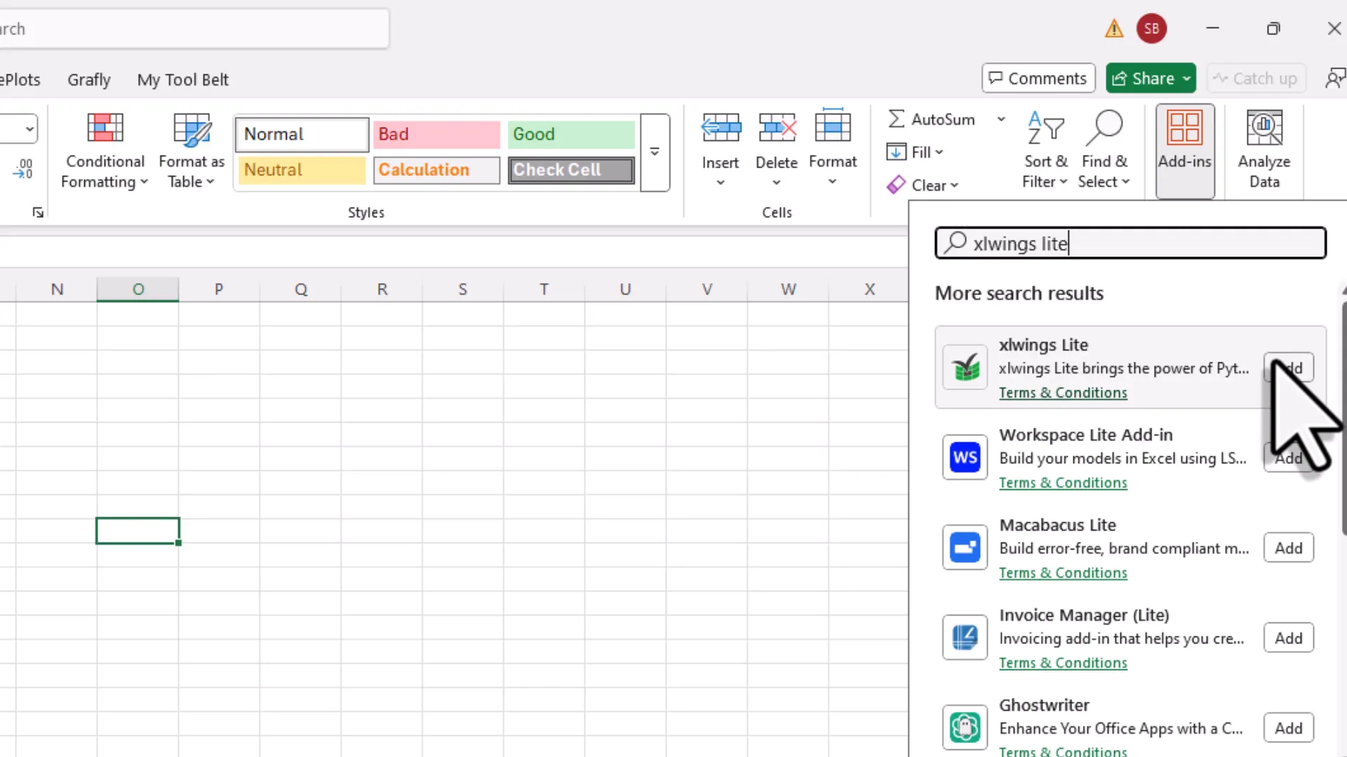 xlwings Lite installation in Excel