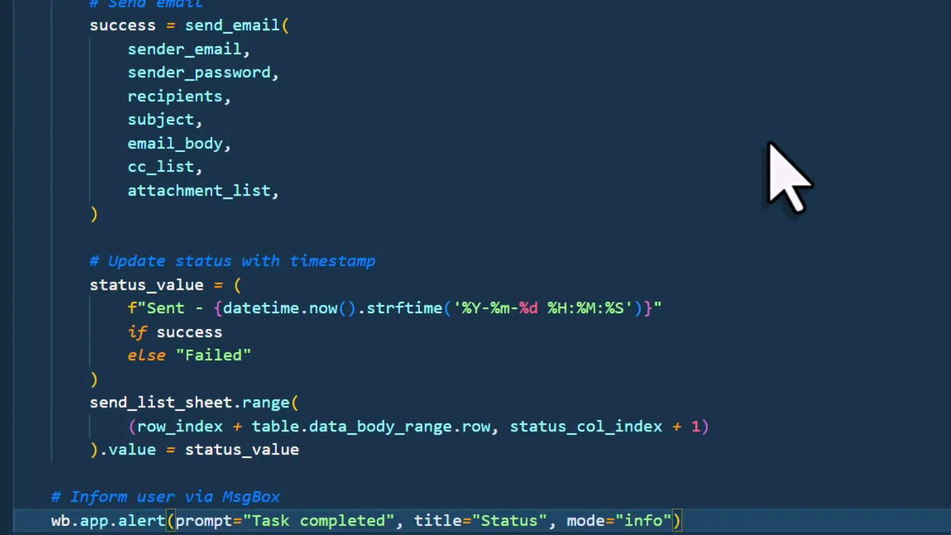 Sending emails with personalized content