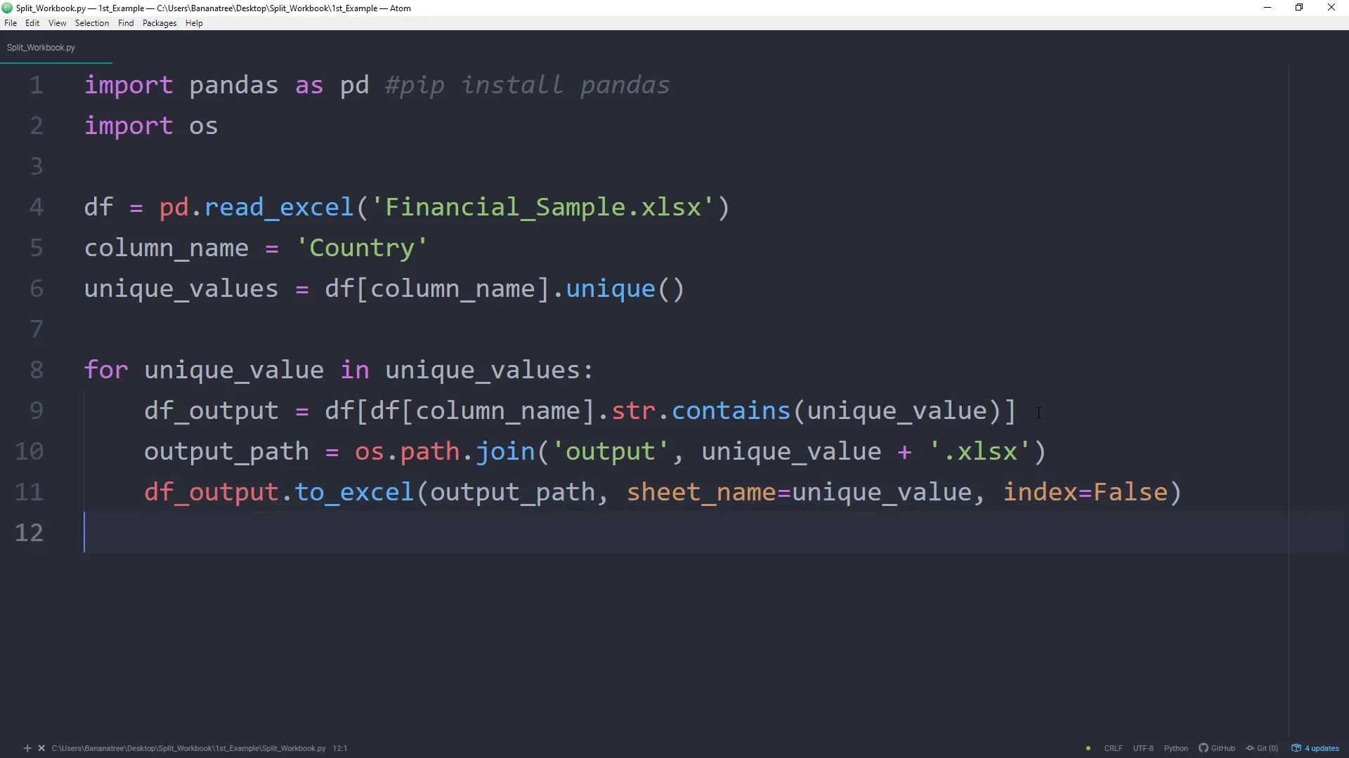 Exporting DataFrames to Excel