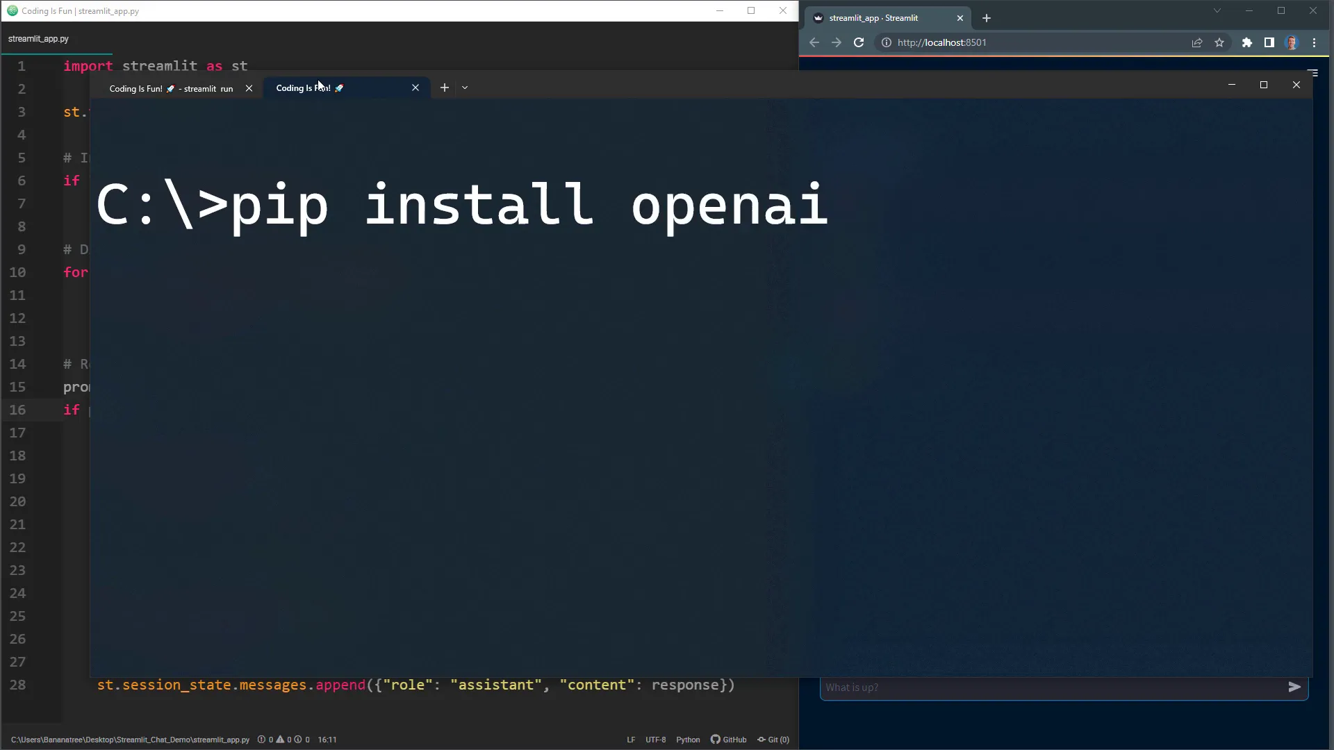 Installing OpenAI library