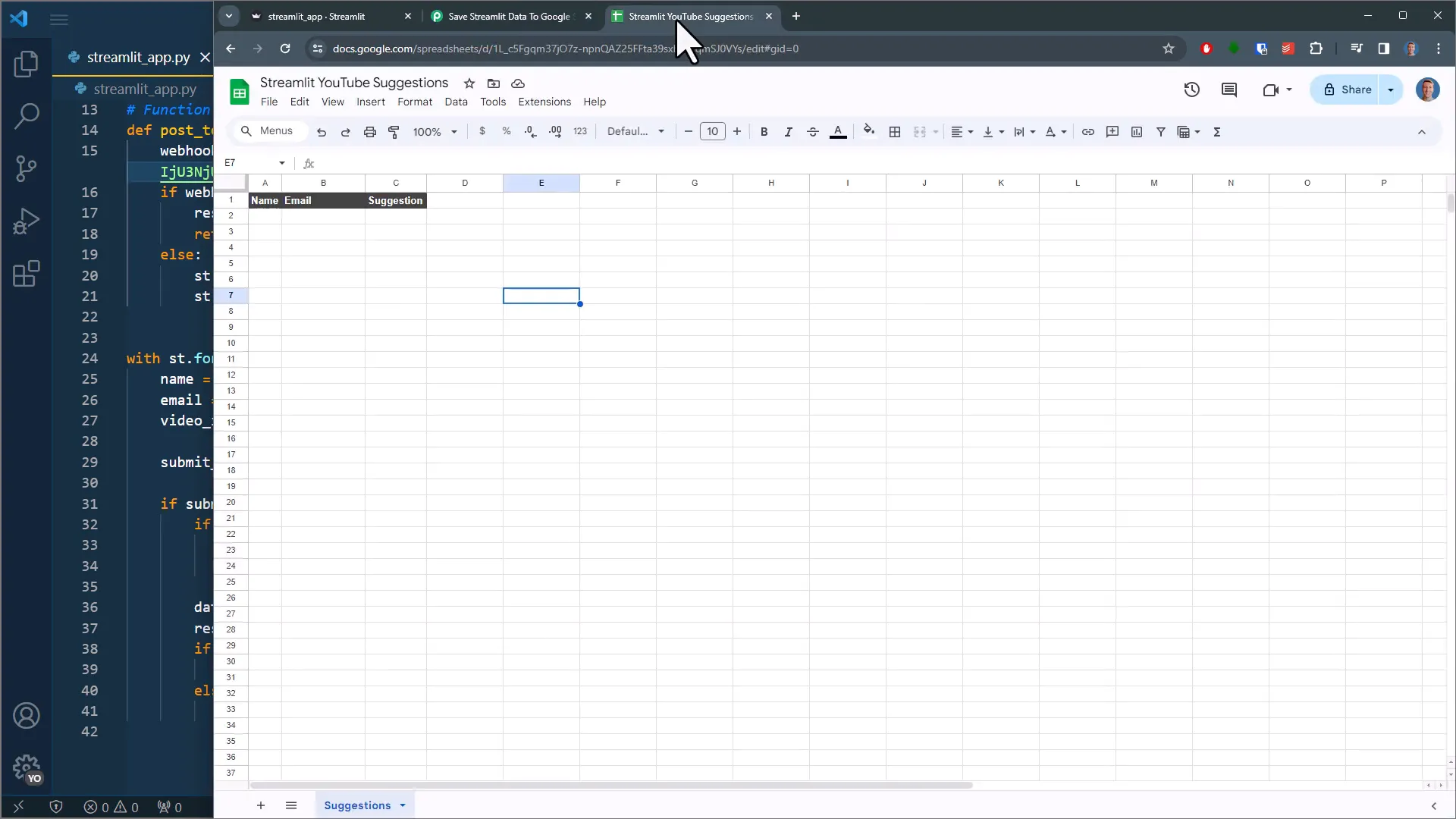 Mapping data to Google Sheets