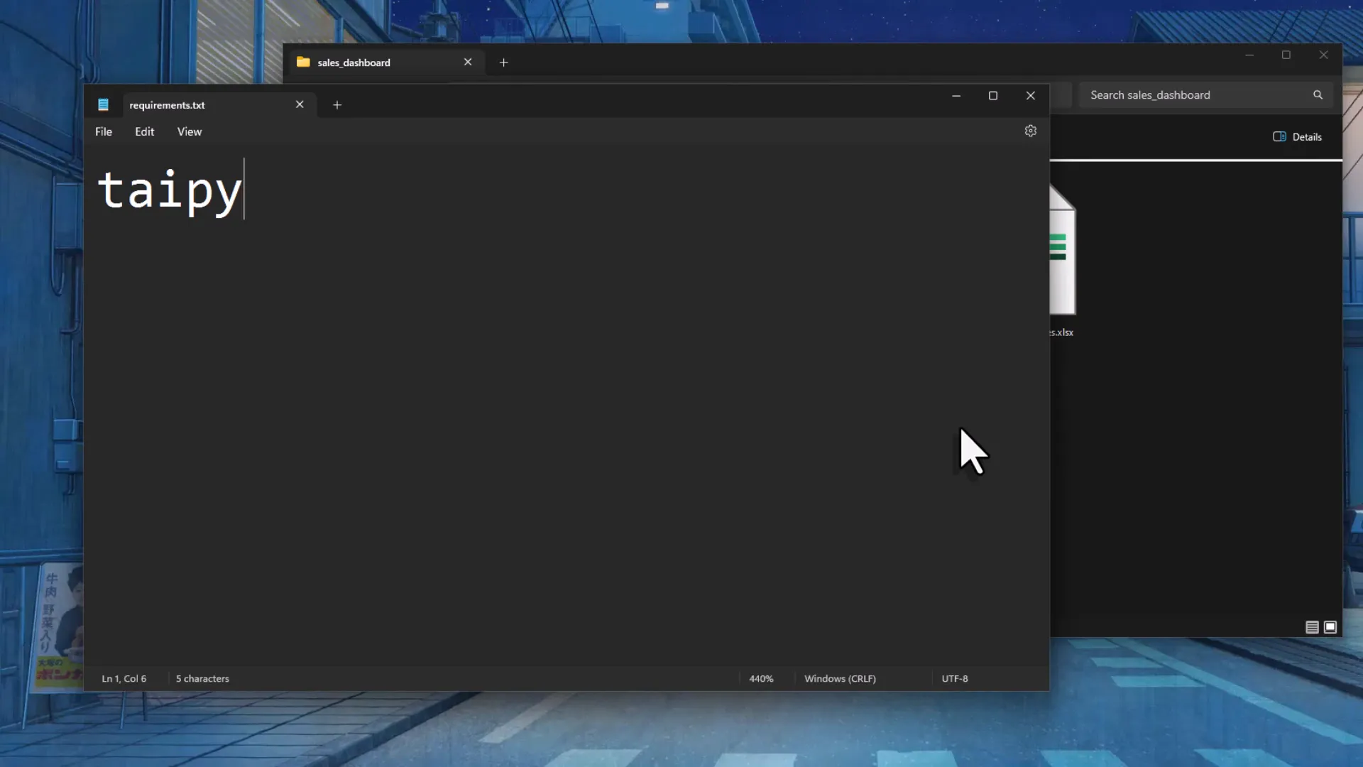 Creating requirements.txt
