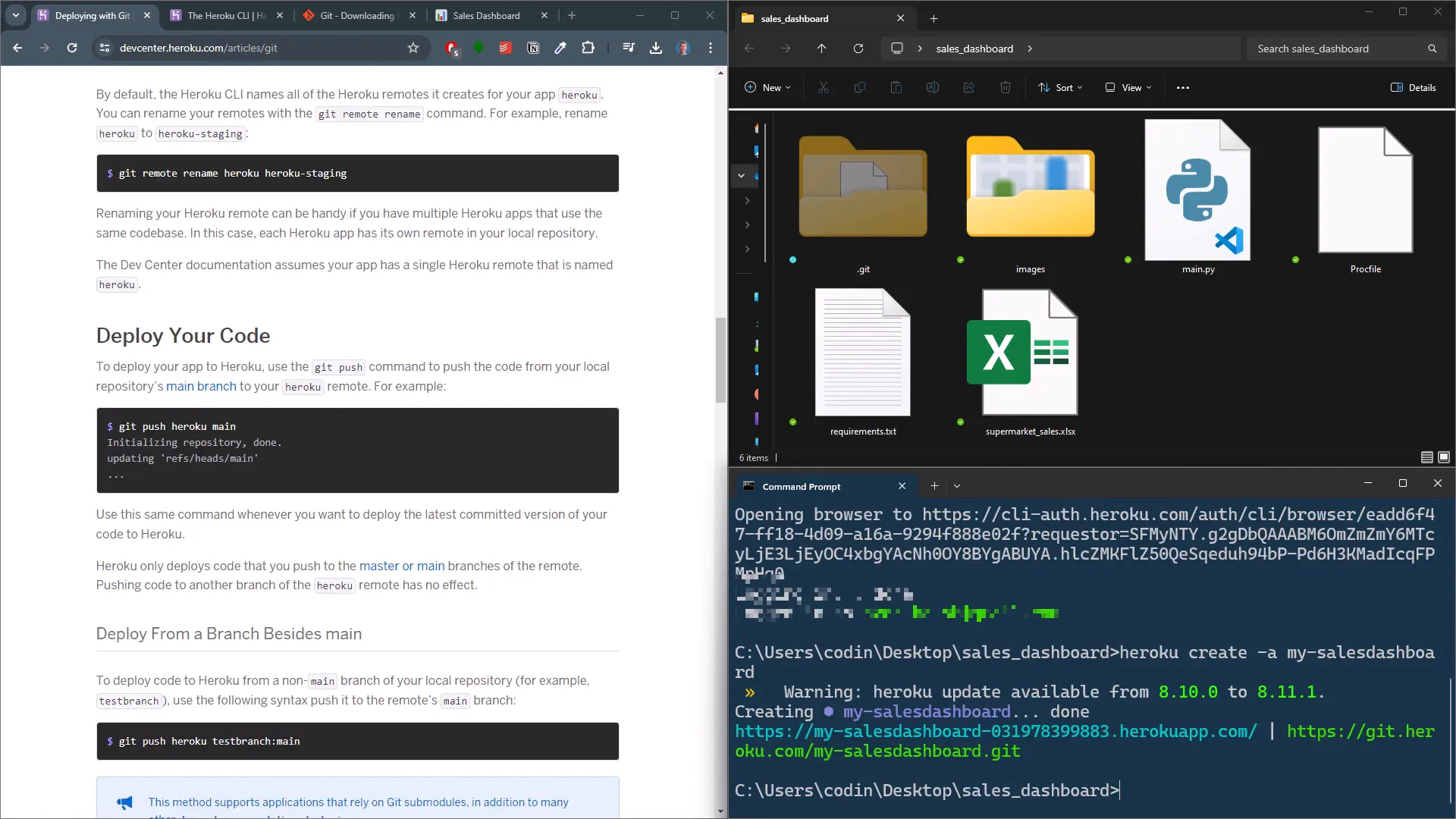 Creating a new Heroku app