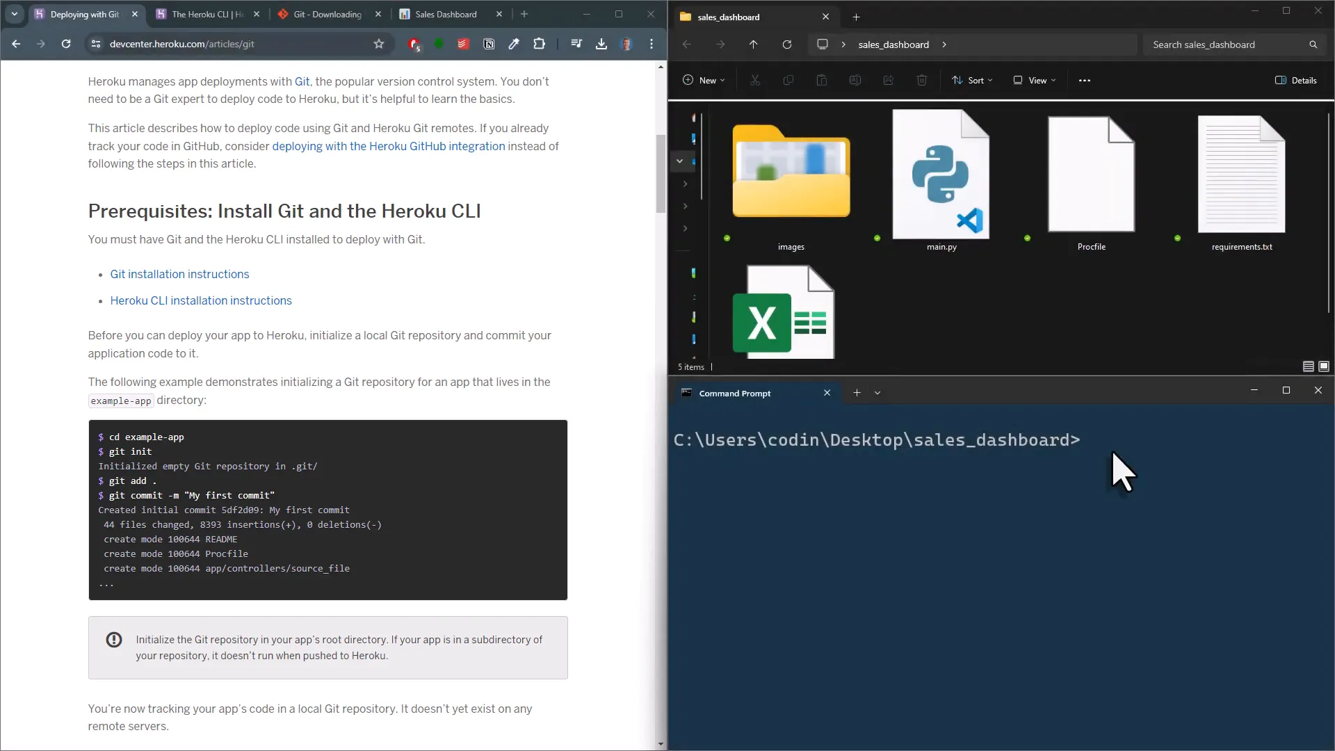Terminal in project folder