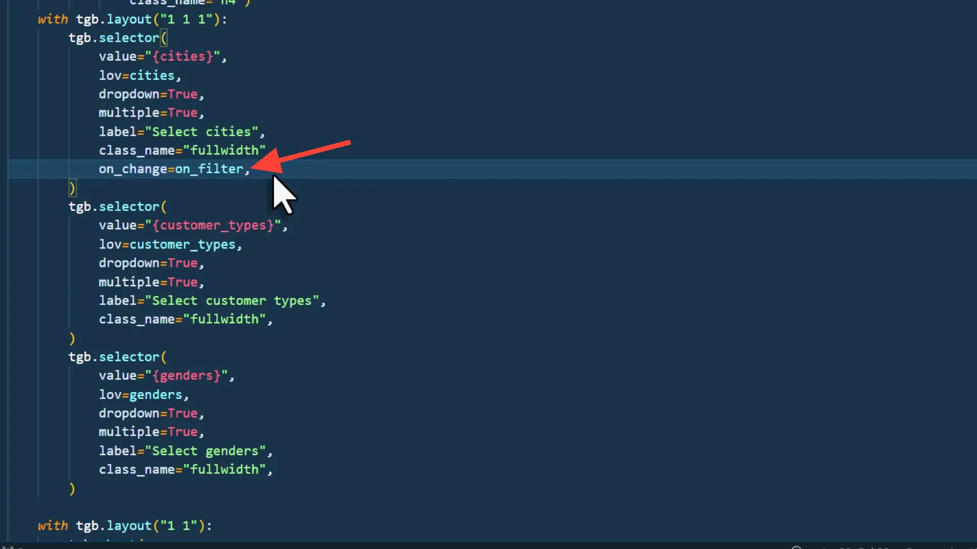 Setting up interactions