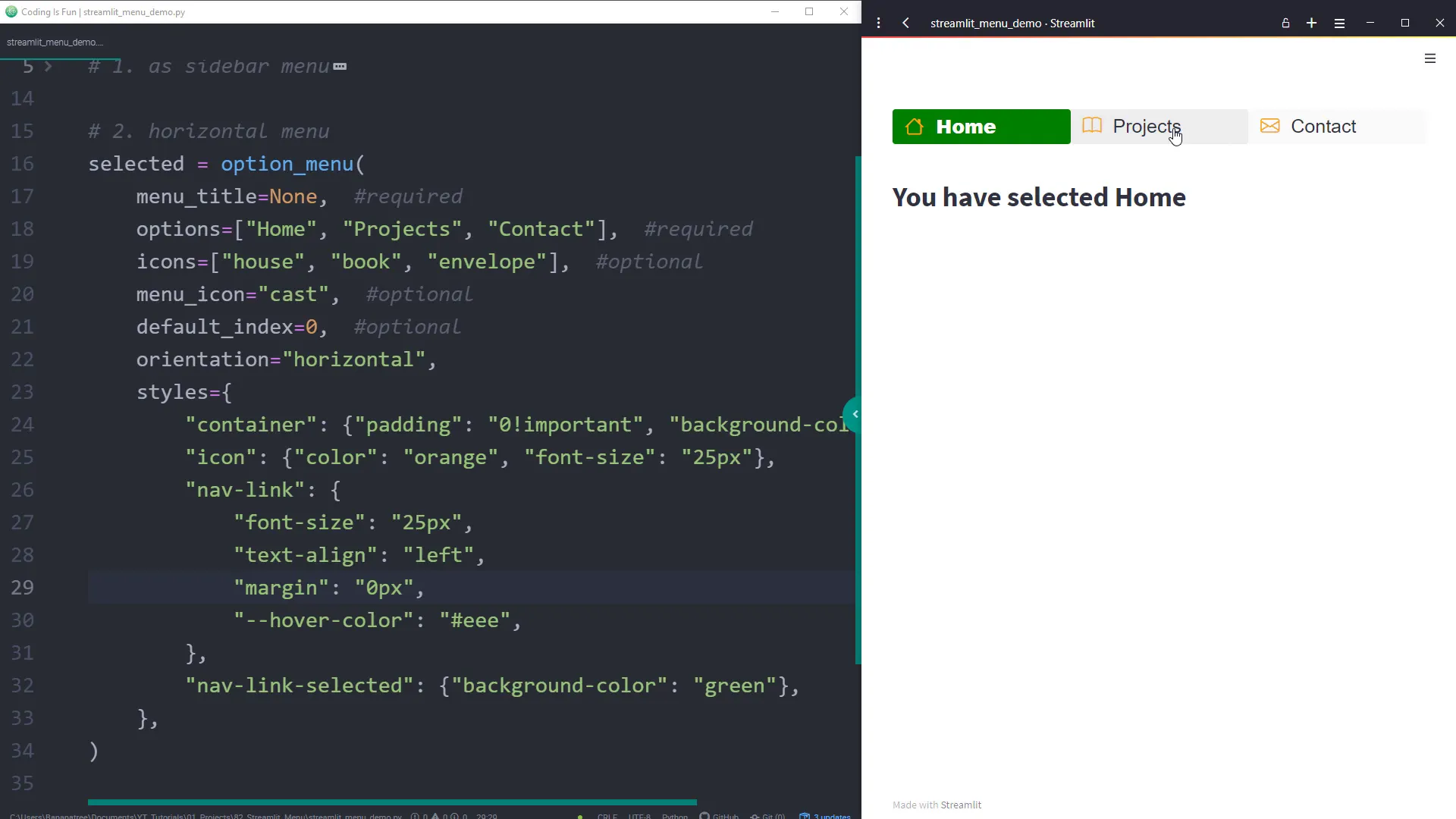 Conclusion of the tutorial