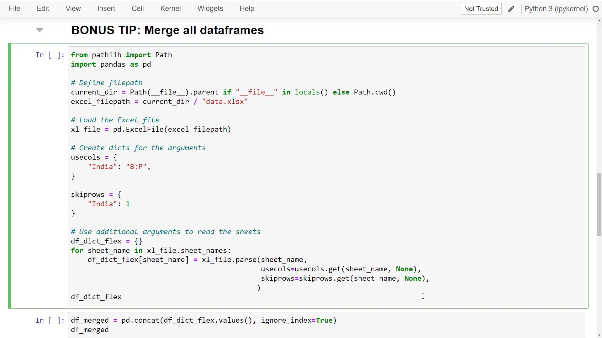 Merging dataframes into one