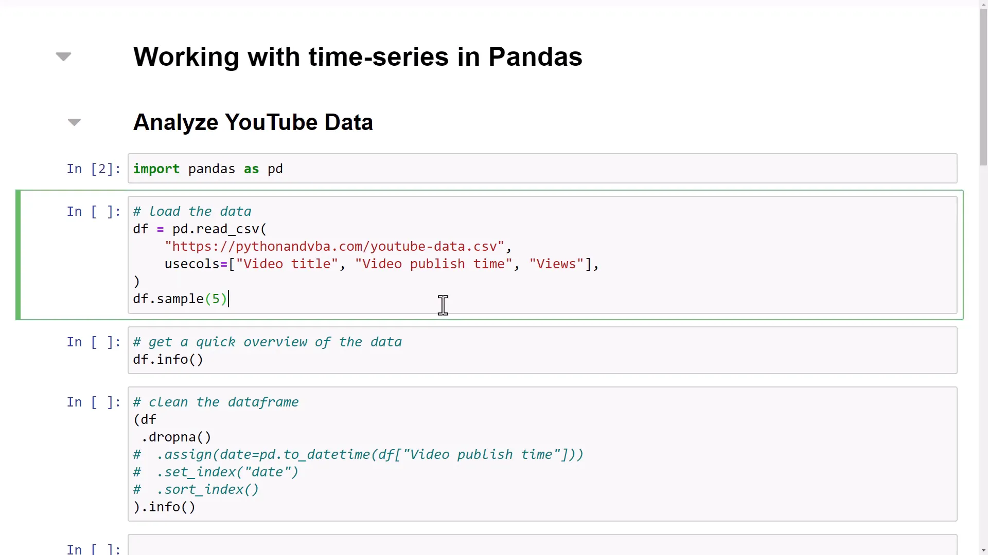 Loading dataset and showing initial data overview