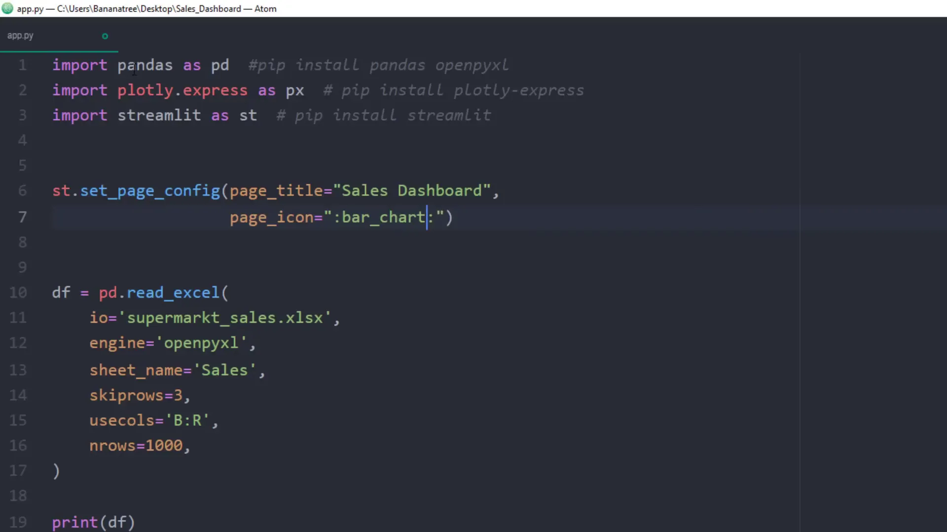 Setting up Streamlit configuration
