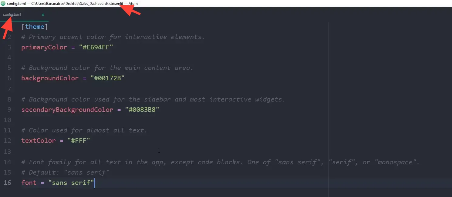 Styling the Streamlit web app