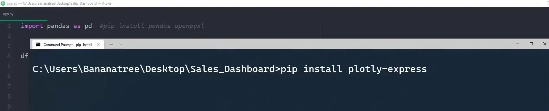 Installing Streamlit and Plotly Express