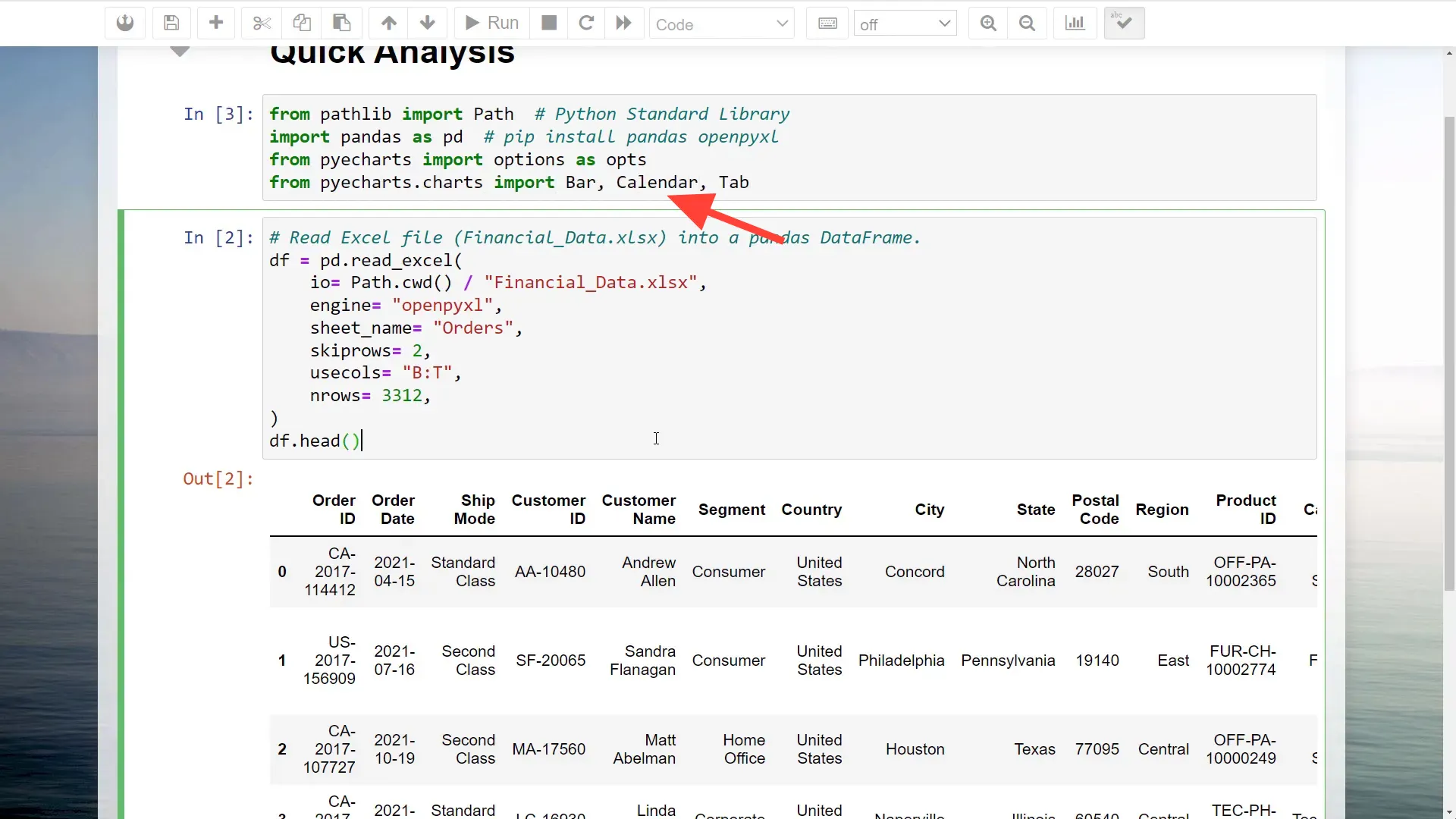 Installing Pyecharts library