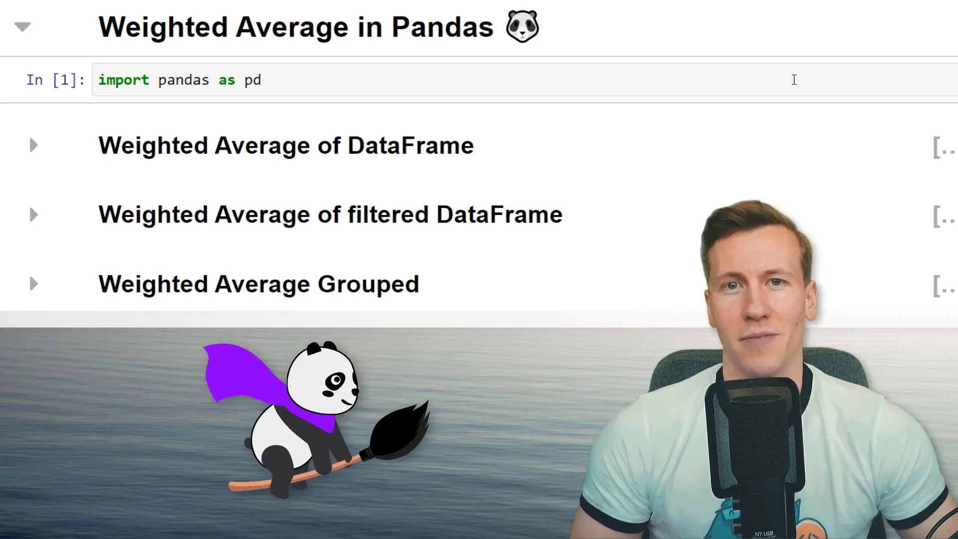 Importing pandas and creating a dataframe