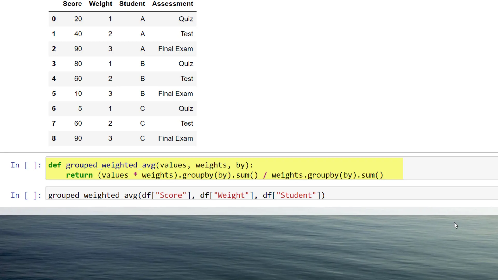 Creating a helper function