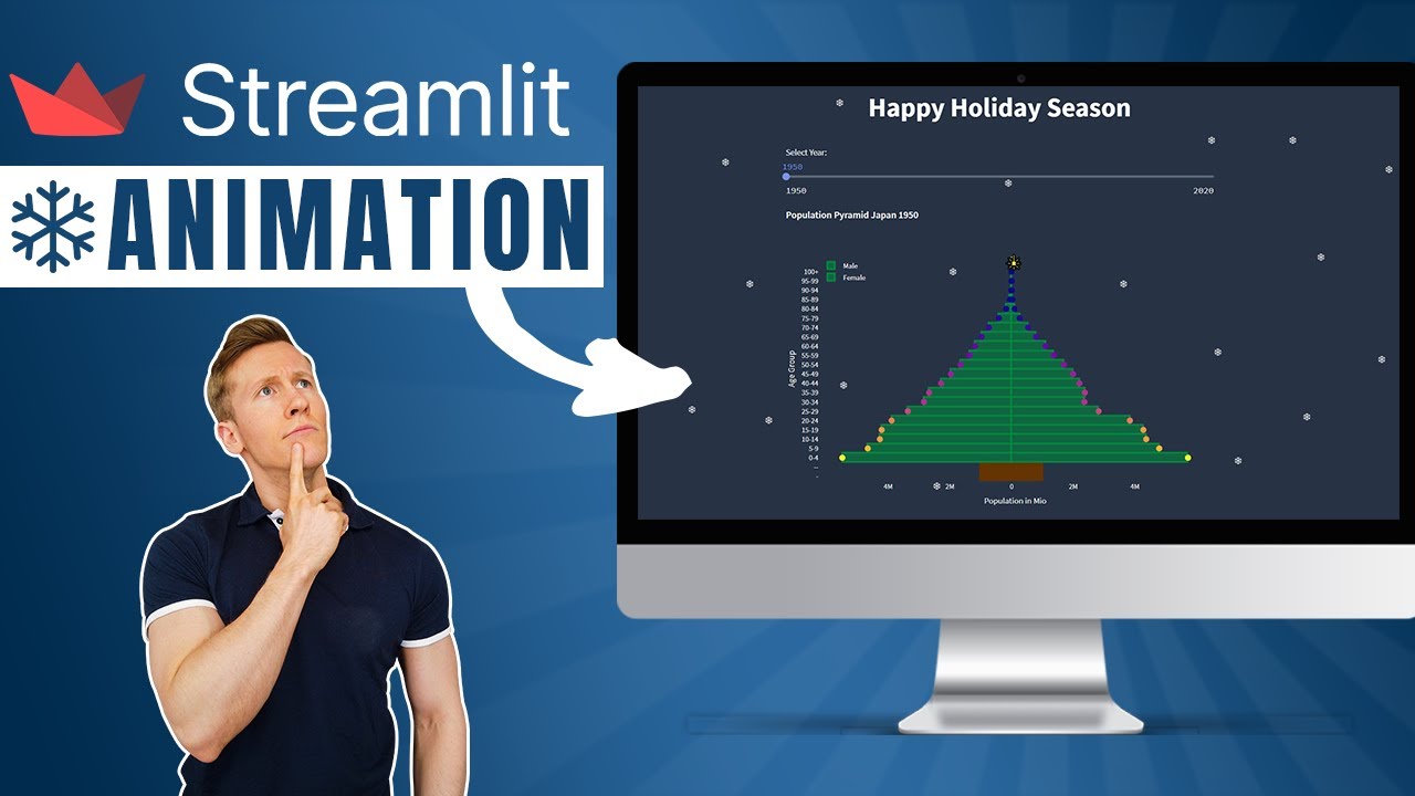 Add a snowflake animation to your streamlit web app (quick & easy)