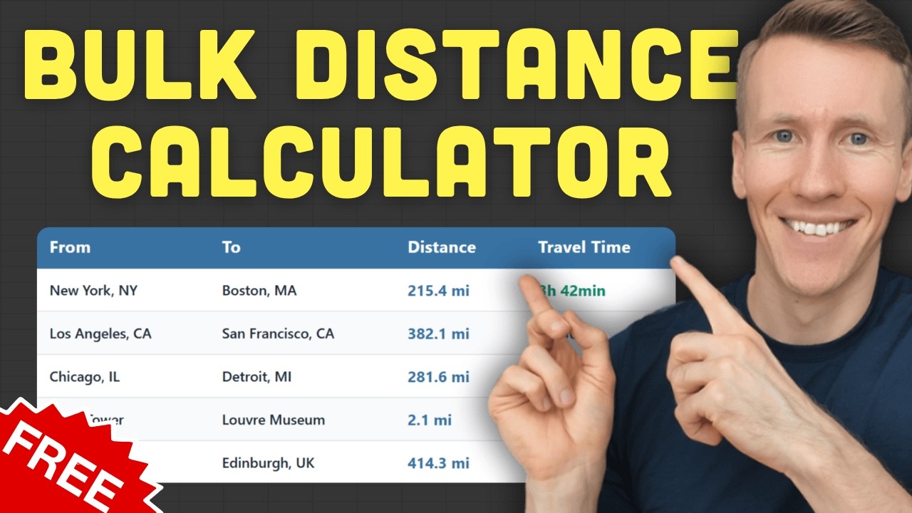 Calculate Distances Between Addresses In Bulk | Free Online Tool