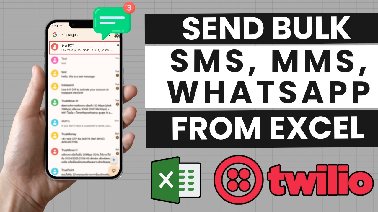 How to Send SMS, MMS & WhatsApp Messages from Excel with Twilio (No Coding)