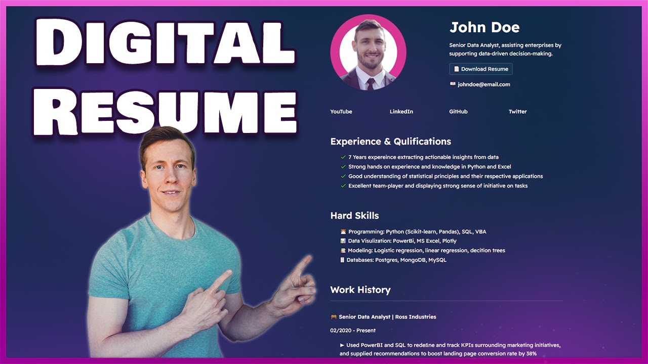 Build A Digital Resume Using Python & Streamlit