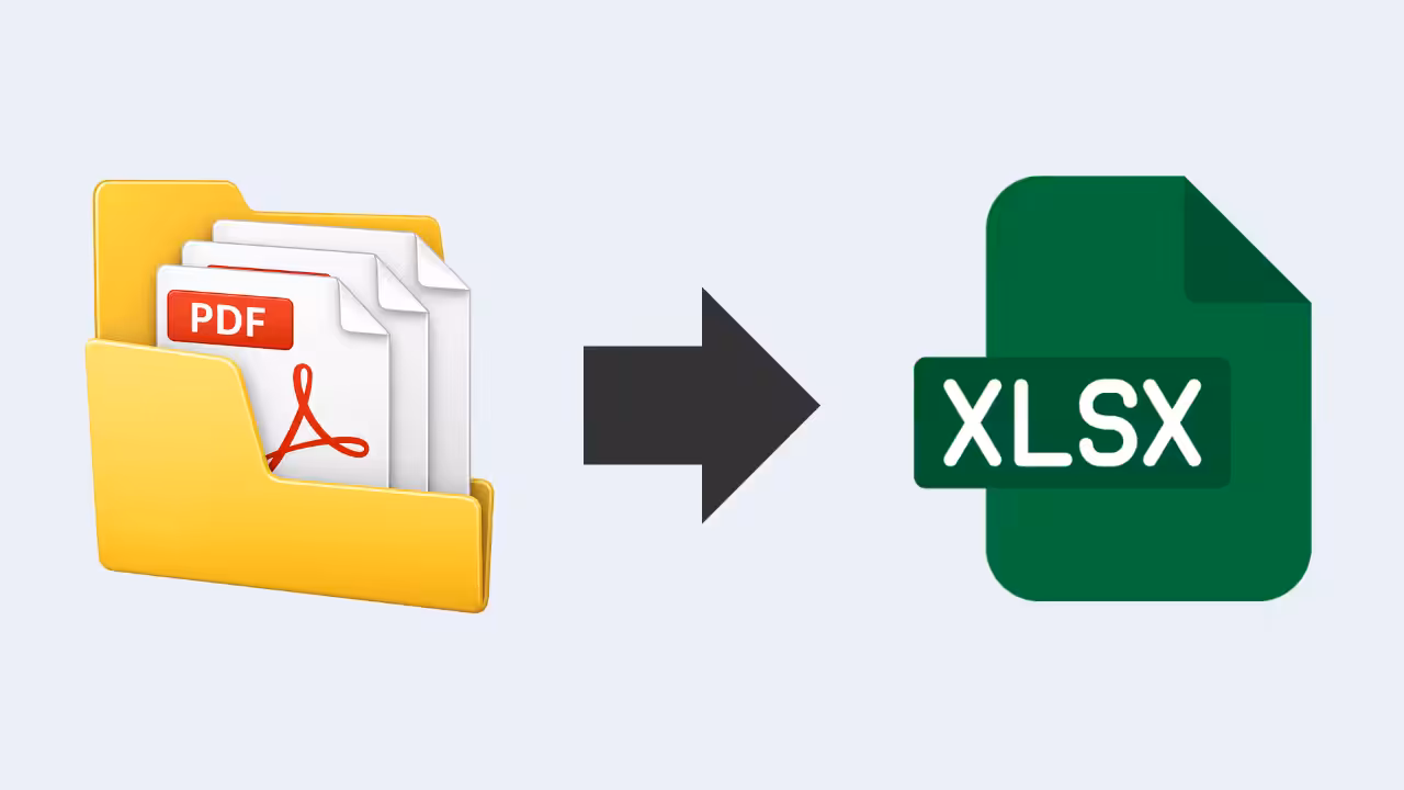 PDF files converting to XLSX spreadsheet format