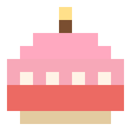 Cake pixel painting