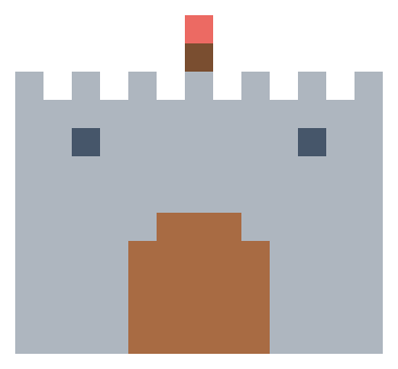 Castle pixel painting