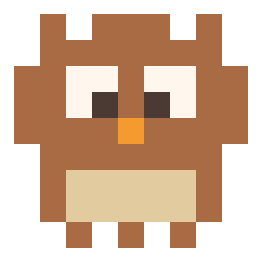 Owl pixel painting