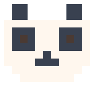 Panda pixel painting