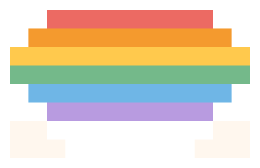 Rainbow pixel painting